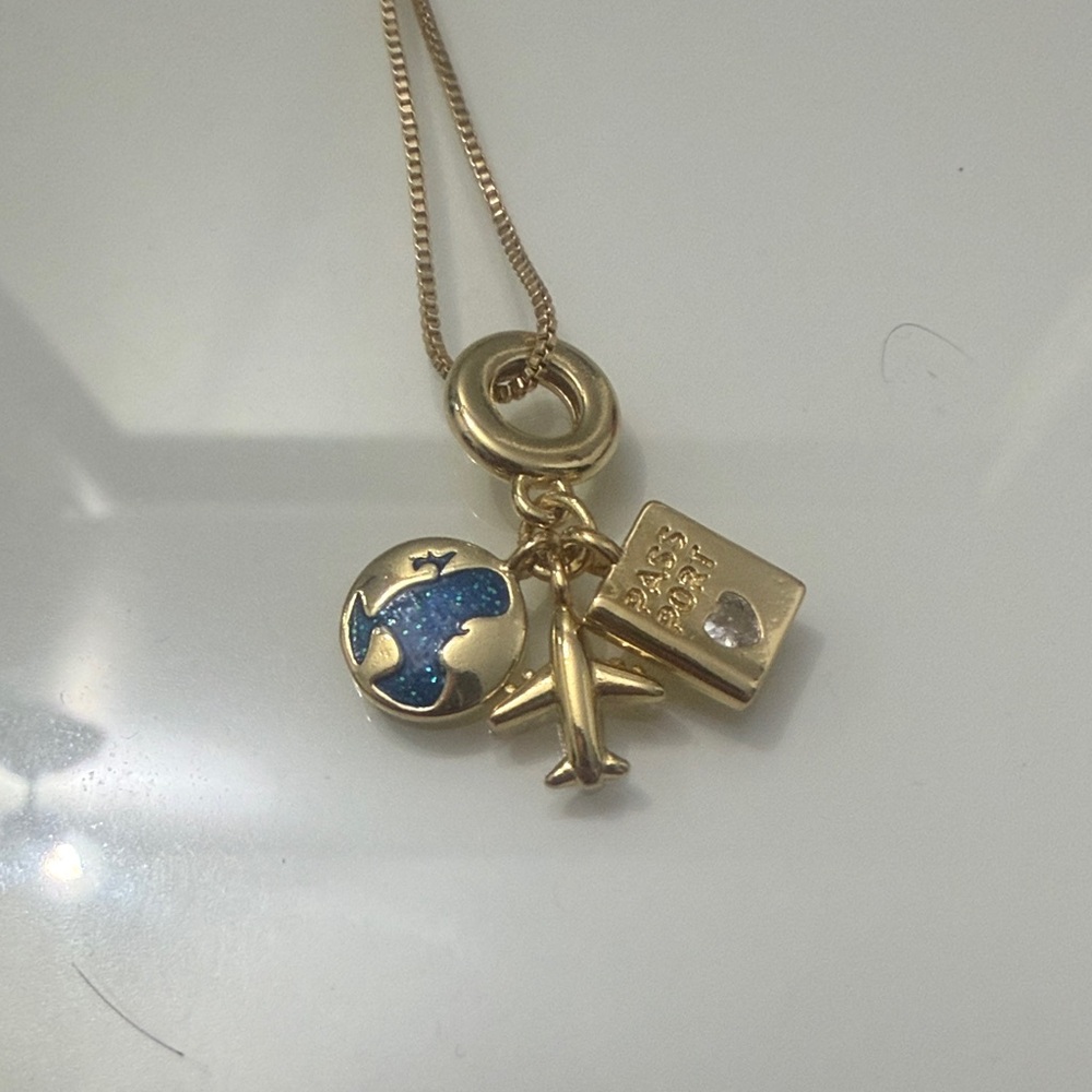Gold Necklace with Charms